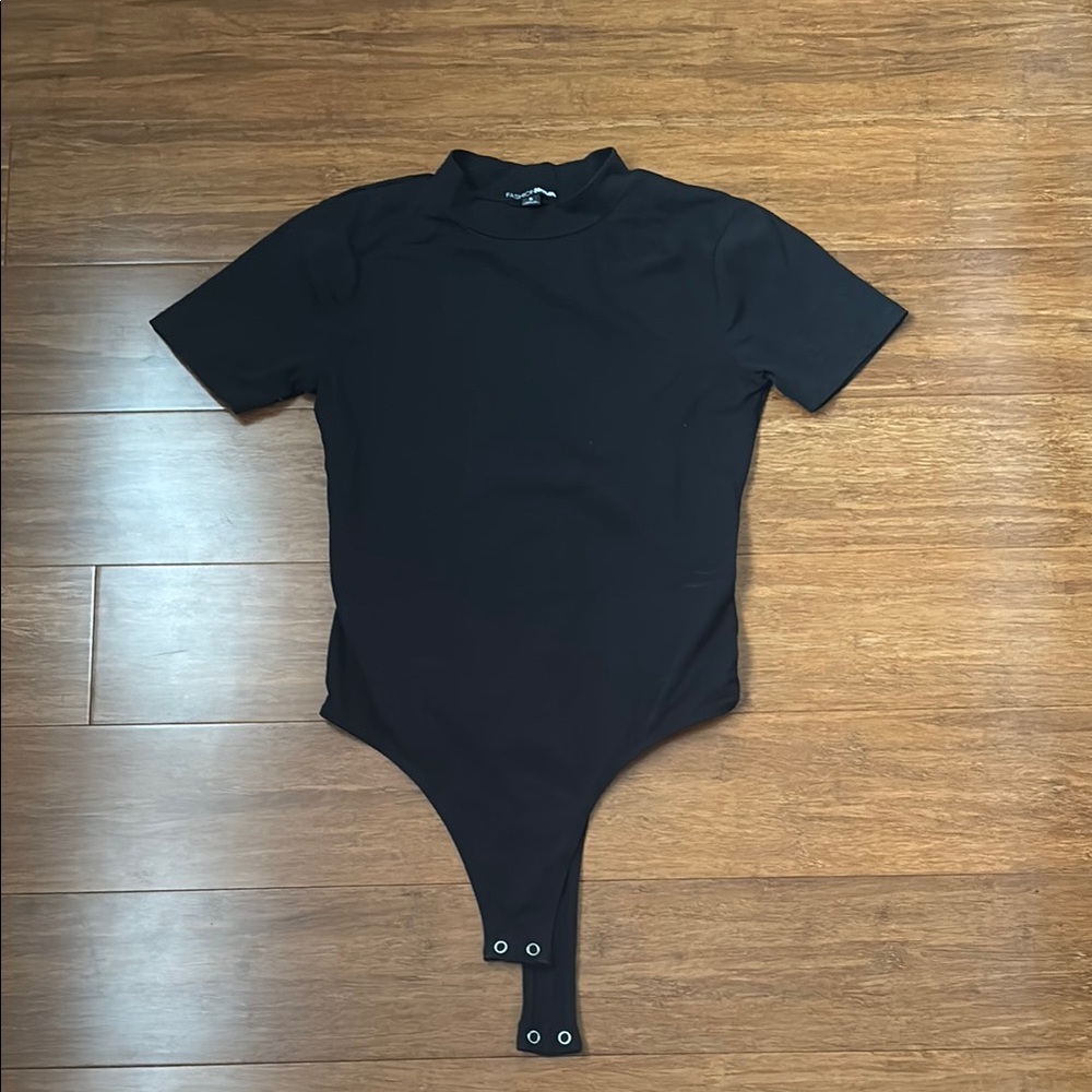 Black Short Sleeve Bodysuit